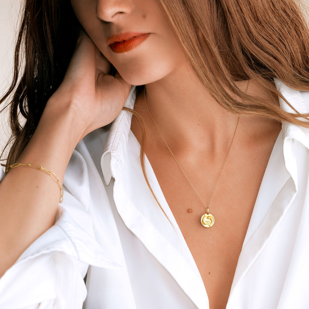 Zodiac 18ct Gold Pisces Necklace | Annoushka jewelley